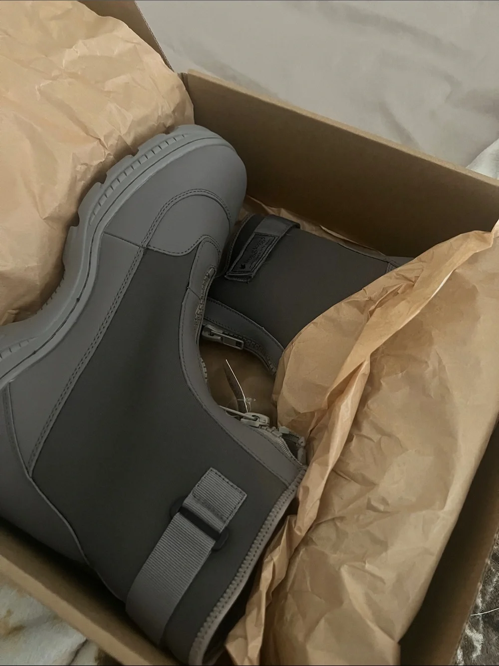 frogg toggs Men’s Gray Aransas 3.0 Zip-Front Rain Boots